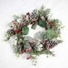 60cm Frosty Green Christmas Wreath