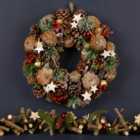 Traditional Red 34cm Wreath and 1.7m Garland Christmas Decorations