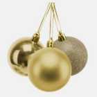 15cm/3Pcs Christmas Baubles Shatterproof Gold,Tree Decorations