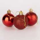 50mm/9Pcs Christmas Baubles Shatterproof Red,Tree Decorations