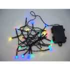 50 Multi-Coloured LED Outdoor Waterproof Battery 8 Multi-Function String Lights with Timer