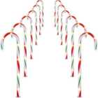 72CM Tall Christmas Candy Cane Stack Lights Red, White and Green Set of 4 Mains Powered