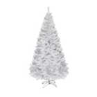 Abaseen - 7FT White Artificial Christmas Tree, 1000 Tips Xmas Tree Easy Assembly Foldable Reusable Strong Stand, Indoor Outdoor De