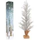 Shatchi Pre-Lit Battery Operated or USB Christmas Tree Indoor Warm White Lights Decorations Large 24 Inch 61cm