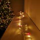 1000 LED 25m Premier TreeBrights Christmas Multi Function Mains Operated String Lights Timer Clear Cable Red & Vintage Gold