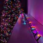 3000 LED 75m Premier TreeBrights Indoor Outdoor Christmas Multi Function Mains Operated String Lights with Timer in in Rainbow