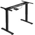 Melville Height-adjustable Desk Metal Table Frame - Black