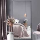 Mirroroutlet Artus Black Aluminium Edged Wall Leaner Mirror