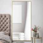 Mirroroutlet Artus - Gold Aluminium Edged Wall Leaner Mirror 68" X 33" (174Cm X 85Cm)