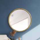Mirroroutlet Naturalis - Solid Oak Round Deep Dish Framed Mirror 35" X 35" (90Cm X 90Cm)