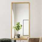 Mirroroutlet Naturalis Oak Rounded Corner Leaner/Wall Mirror
