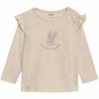 M&S Cotton Cream Bunny Frill Sleeve Top, 0 Months-3 Years