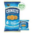 Jacobs Crinklys Salt & Vinegar 30% Less Fat Baked Snacks Multipack 6 per pack