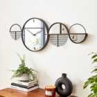 Elements Abstract Mirrored Wall Art Clock