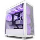 NZXT H7 Flow RGB Mid Tower E-ATX Gaming PC Case - White