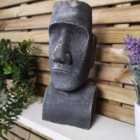 30cm Easter Island Head Sculpture Garden Patio Decoration