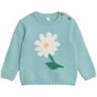 M&S Daisy Chunky Knit Jumper, 0 Months-3 Years, Teal