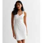 White Broderie Sweetheart Mini Dress