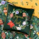 Furn. Deck The Halls Polyester Filled Cushion Pine Green
