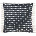 Furn. Dhadit Polyester Filled Cushion Grey/Natural