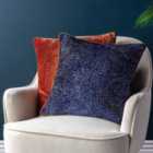 Paoletti Estelle Polyester Filled Cushion Navy/Ginger