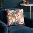 Wylder Tropics Kali Jungle Tigers Polyester Filled Cushion Ivory