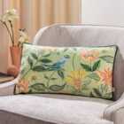 Evans Lichfield Chatsworth Aviary Polyester Filled Cushion Sage