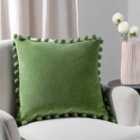 Furn. Dora Polyester Filled Cushion Leaf Green