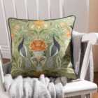 Evans Lichfield Chatsworth Peacock Polyester Filled Cushion Sage