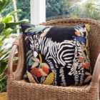 Wylder Exotic Zebra Polyester Filled Cushion Midnight