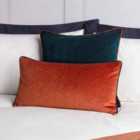 Paoletti Torto Polyester Filled Cushion Teal/Brick