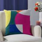 Furn. Anjo Polyester Filled Cushion Green/Multicolour