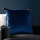 Paoletti Meridian Polyester Filled Cushion Navy/Ginger