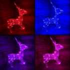 33cm Colour Changing LED Indoor Outdoor Acrylic Standing Reindeer Christmas Decoration
