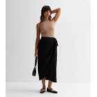 Black Sarong Midaxi Skirt