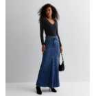 Tall Blue Denim Maxi Skirt