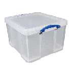 Really Useful 42L Plastic Storage Box - Clear