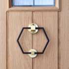 Hexagon Matte Black Door Knocker