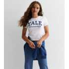 Girls White Cotton Yale Logo T-Shirt