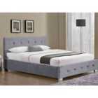 Modernique Grey Fabric Bed 4Ft6 Double With Storage