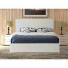 Modernique White 3Ft Ottoman Single Storage Bed Faux Leather In White