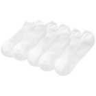 M&S Womens Comfort Trainer Liner Socks, Size 6-8, White 5 per pack