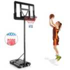 Costway Height Adjustable Basketball Hoop System Wheels & Fillable Base Basketball Goal