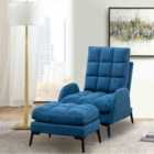 Living and Home Modern Leisure Armchair With Footstool