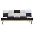Living and Home 3-seater Multicolour Checkered Sofa Bed