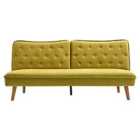 Living and Home Upholstered Convertible Sofa Bed With Wood Leg