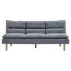 Living and Home Grey Pull Out Sleeper Sofa Bed With 2 Pillows