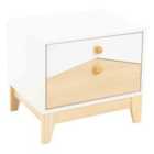 Seconique Cody 2 Drawer Bedside - White/Pine Effect