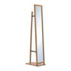 Living and Home Free Standing Full Length Mirror With Clothes Rack,32X170Cm