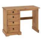Seconique Corona 4 Drawer Dressing Table - Distressed Waxed Pine